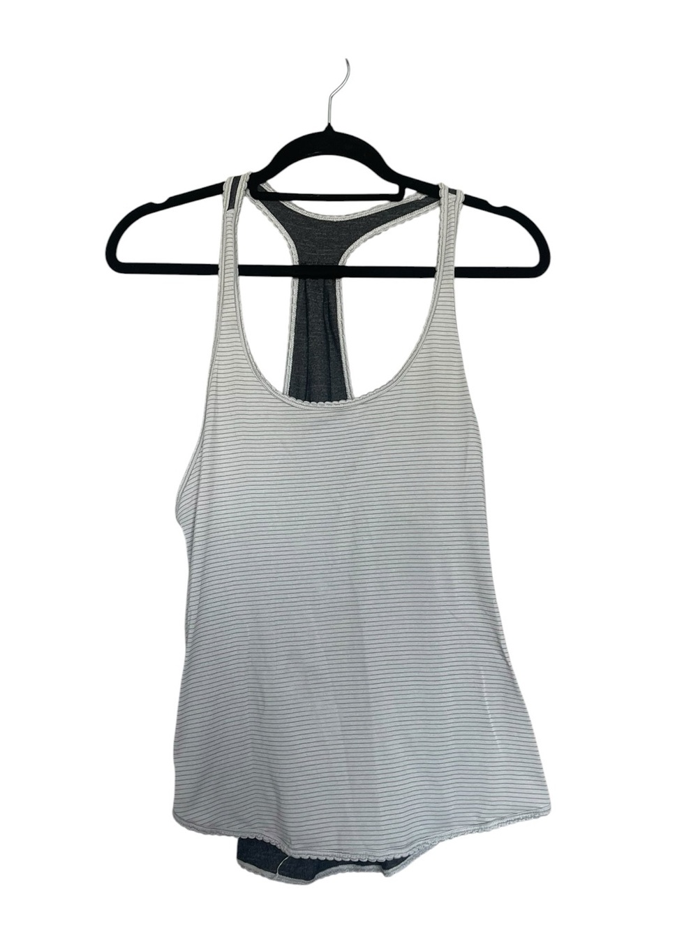 Lululemon White & Gray Racerback Tank